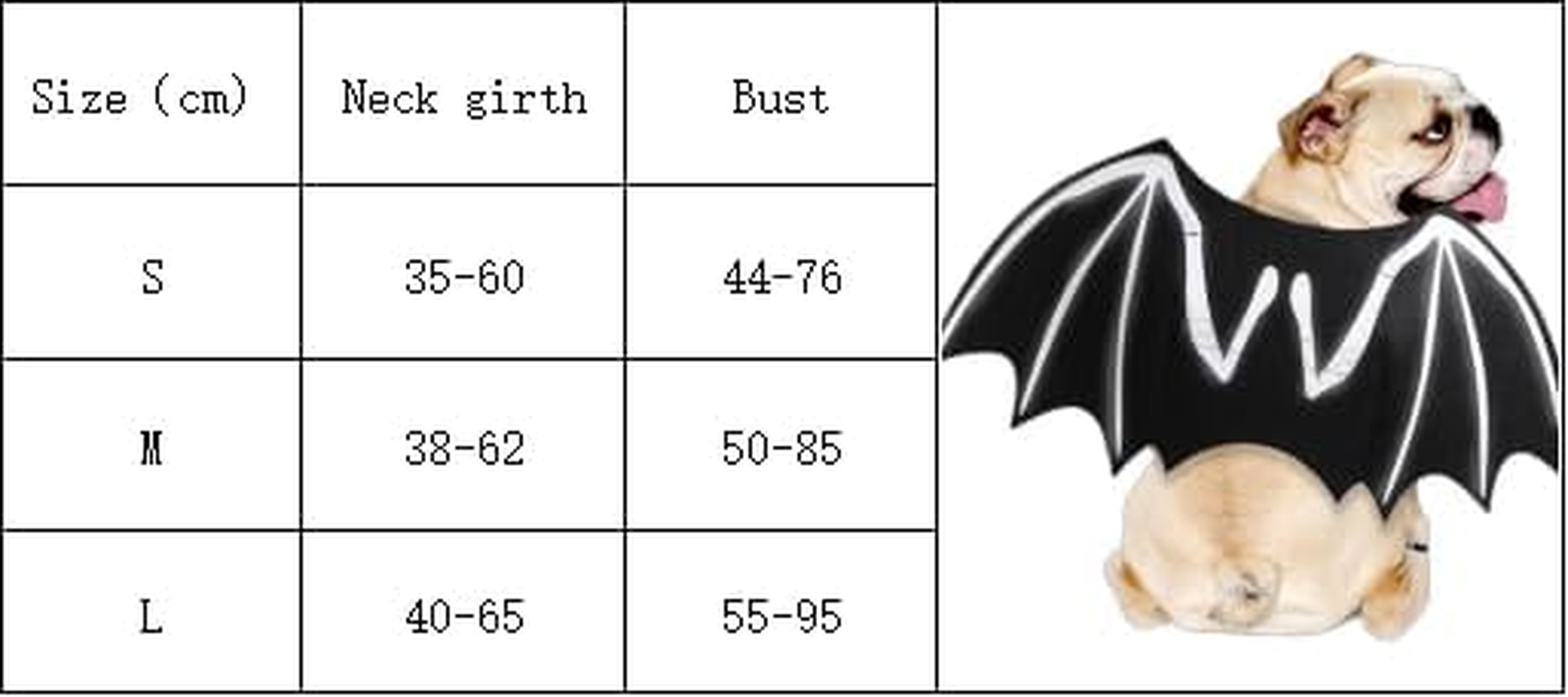 Dog Bat Costume Dog Wing Dog Halloween Costumes for Dogs, Dog Cat Bat Wings Halloween Pet Bat Wings for Small Medium Large Dogs, Dog Cosplay Costume Halloween Christmas Party (Black, L) image number 3