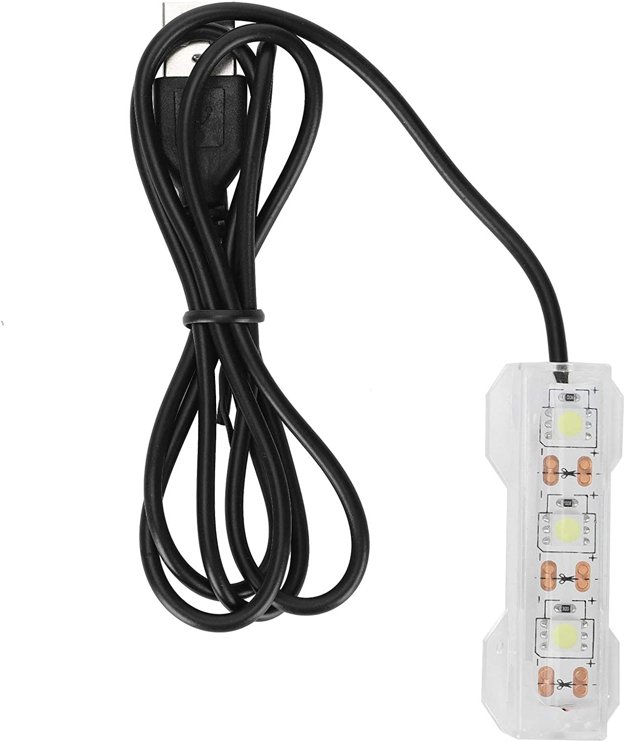 LED Aquarium Light, Lightweight Aquarium USB Light, Waterproof USB Charging Plastic 2.4X0.8 Inch for Aquarium Fish image number 3