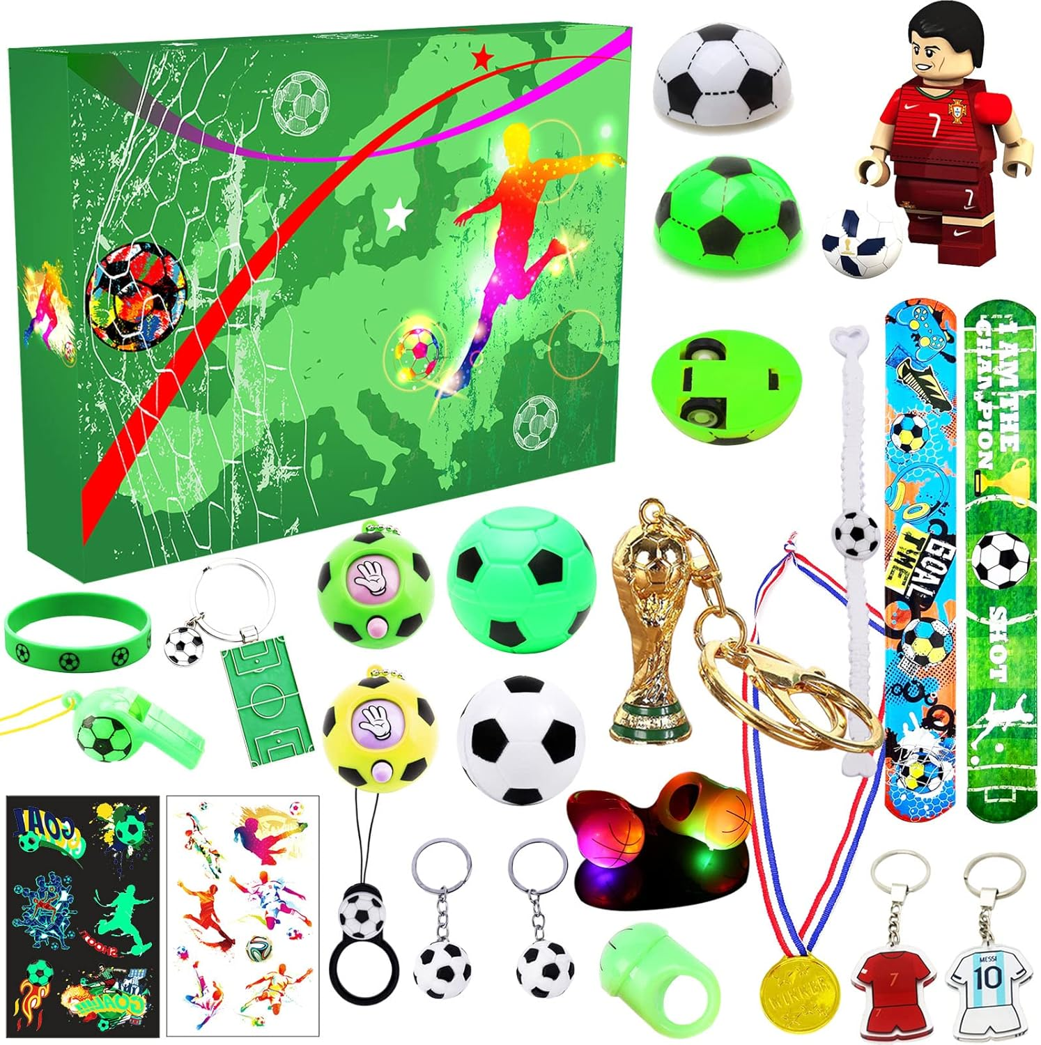 World Cup 2024 Advent Calendar Football Kit, 24 Days Christmas Countdown Advent Calendar with Football Set for Children image number 6