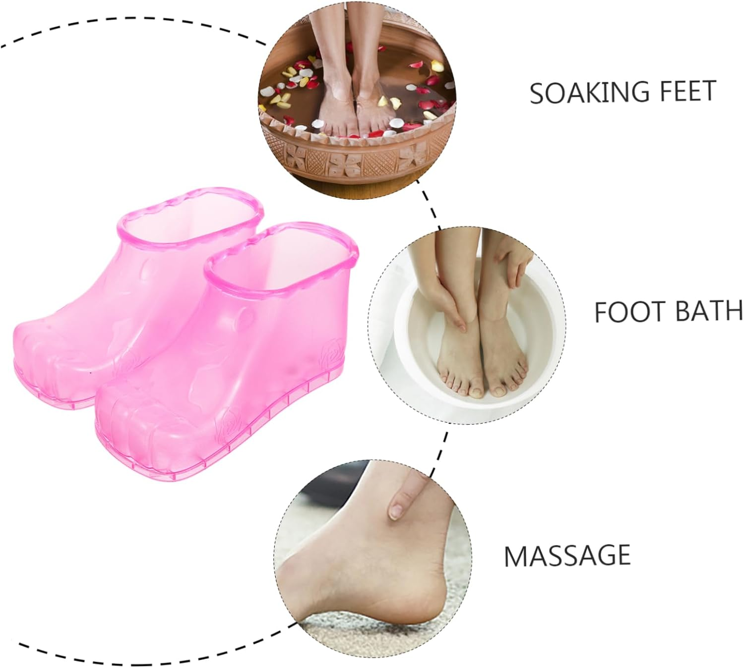 BUTIFULSIC Foot Soaker Tub Foot Bath Massager Spa Bathing Shoes Portable Bath Spa image number 6