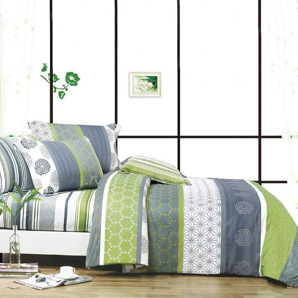 Luxor Linen Dreamfields 100% Cotton Dexter Soft Doona Duvet Quilt Cover Set, Queen