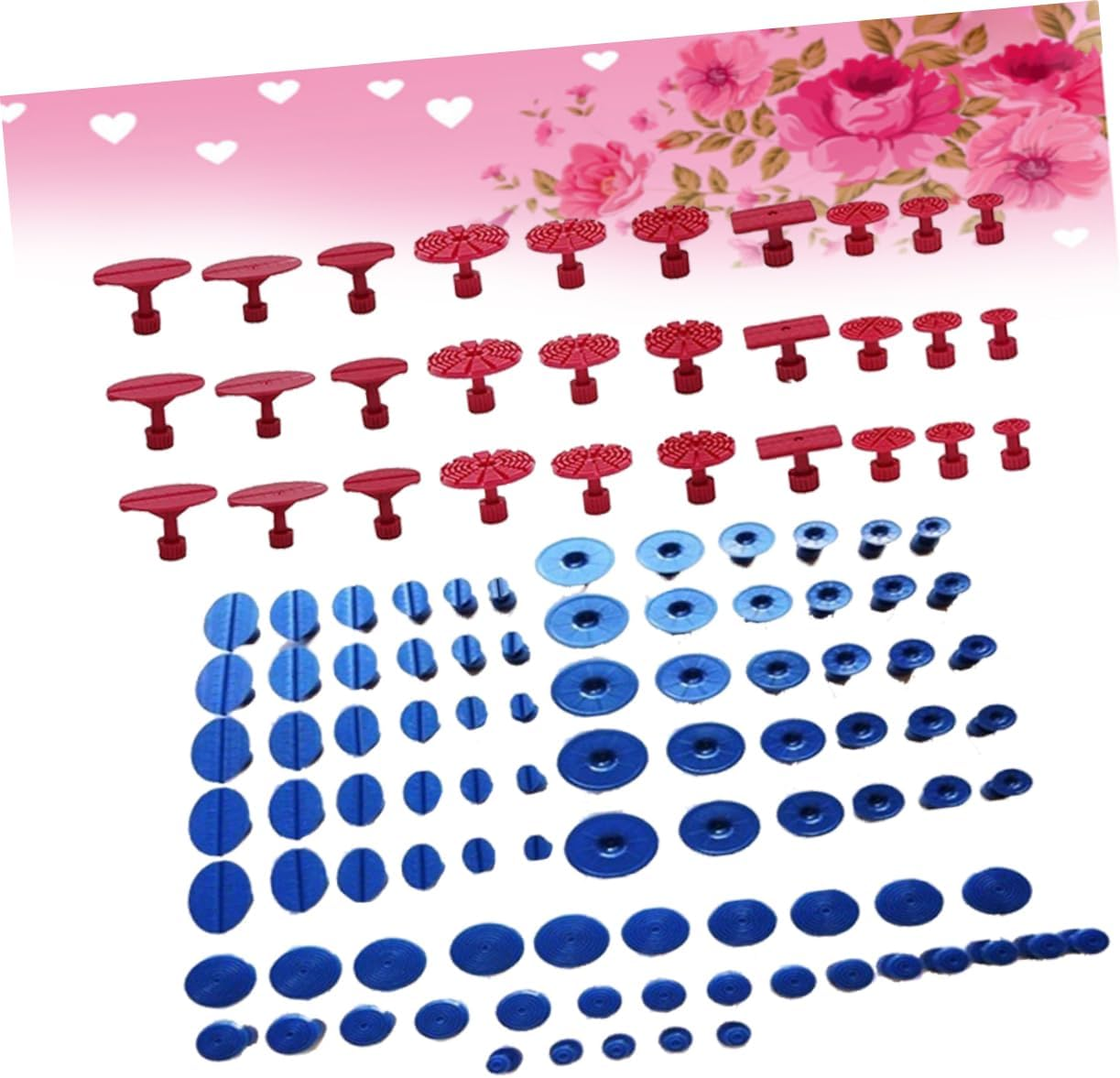 Mobestech 120Pcs Rubber Gaskets Car Body Repair Tools Kit for Auto Paintless Dent Lifter Puller Essential Automotive Accessories