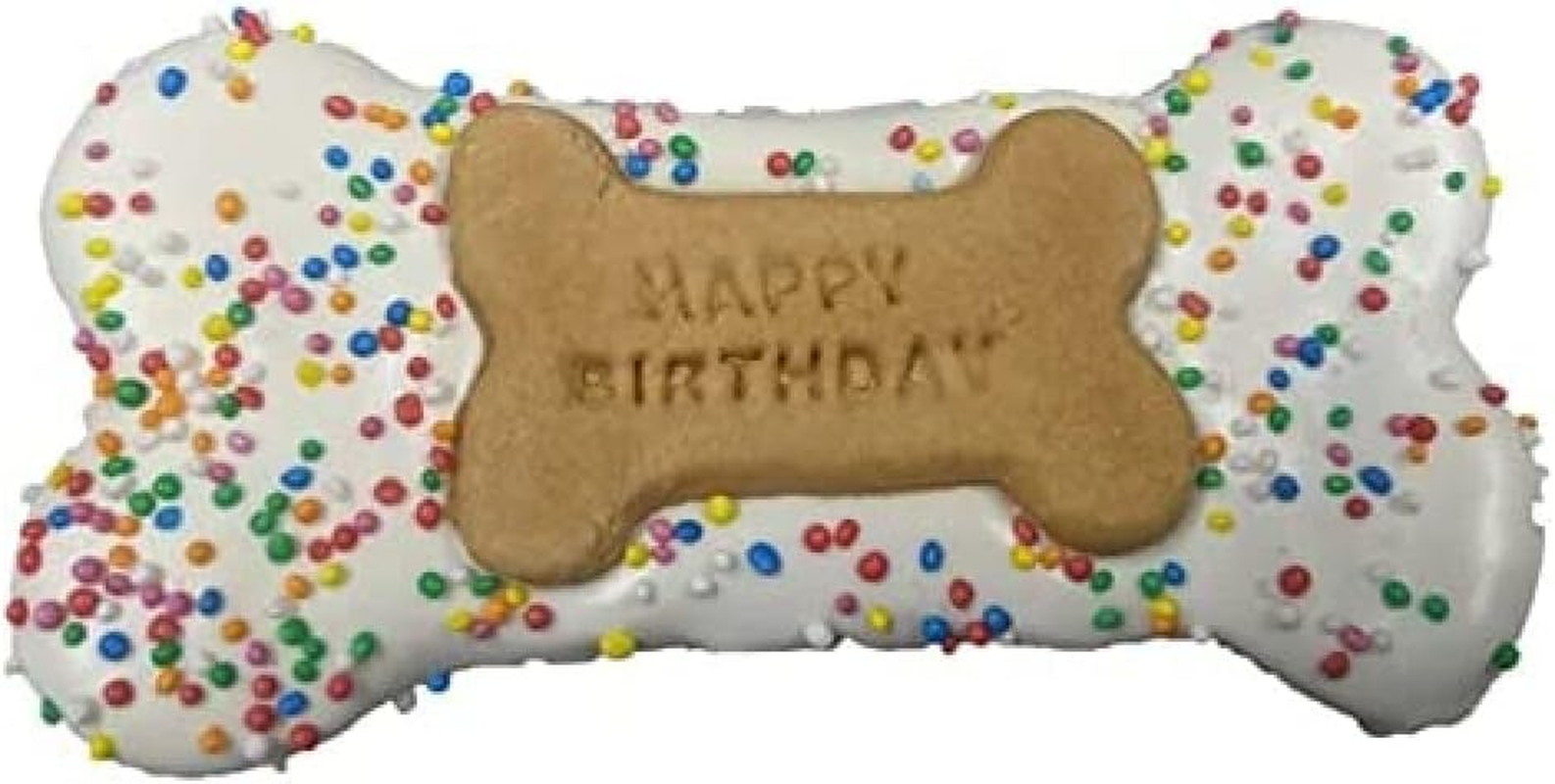 Huds and Toke Happy Birthday Bone Cookie Dog Treat, Blue