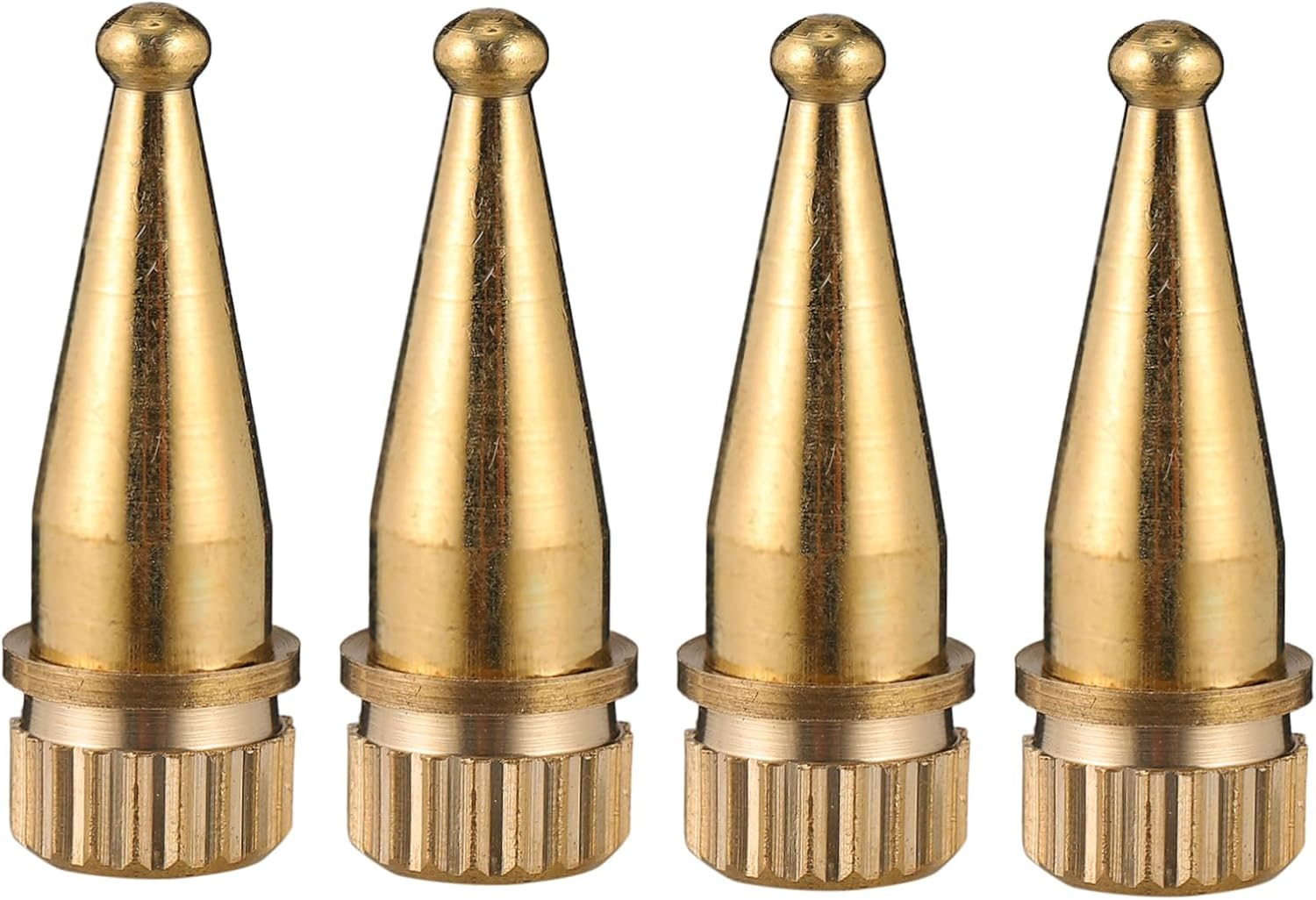 LAPYAPPE 4Pcs Copper Speaker Spikes Feet Pads for Floor Standing Audio Isolation Stand, Hifi Amplifier and Turntable Support, Gold Metal Vibration Absorber for Home Theater Use image number 2