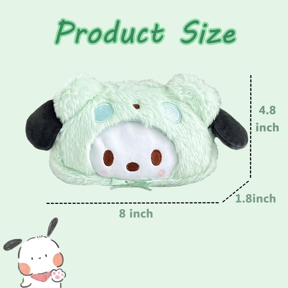Cute Kawaii Plush Zipper Pencil Case, Used for Office Supplies, Stationery Storage and Cute Anime Cosmetic Bag image number 2
