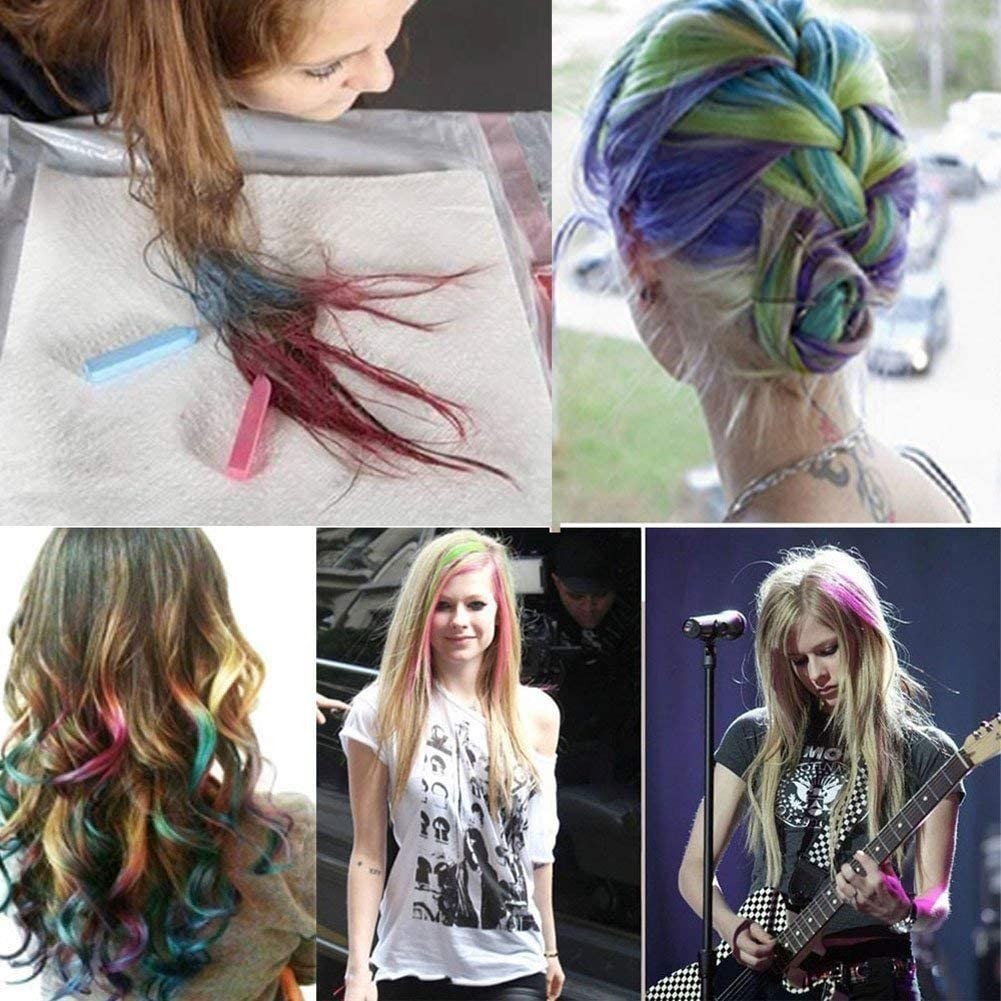 Hair Chalk Pens 24 Pack, Temporary Hair Chalk Comb, Washable Hair Color Safe for Kids and Teen - for Party, Girls Gift, Kids Toy, Birthday Gifts for Girls, 24 Bright Colors image number 1