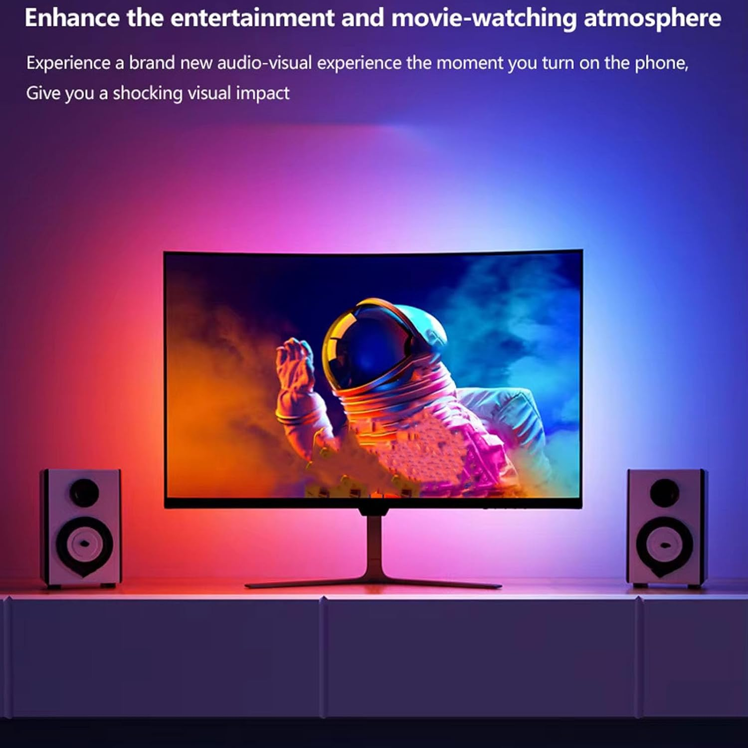 USB LED Strip Light, RGB Computer Light Bar behind Monitor, Music Sync, for 24 Inch PC Computer Monitor, Gaming Room Decor image number 6