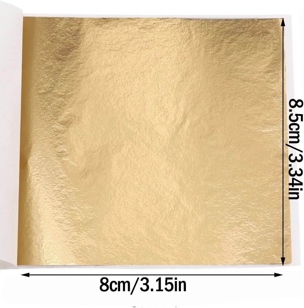 600 Pieces Imitation Gold Foil Sheets, Betterjonny 12 Colors 8X8.5Cm Gold Leaf Paper for Decoration Arts Nail Painting Gilding Crafting image number 6