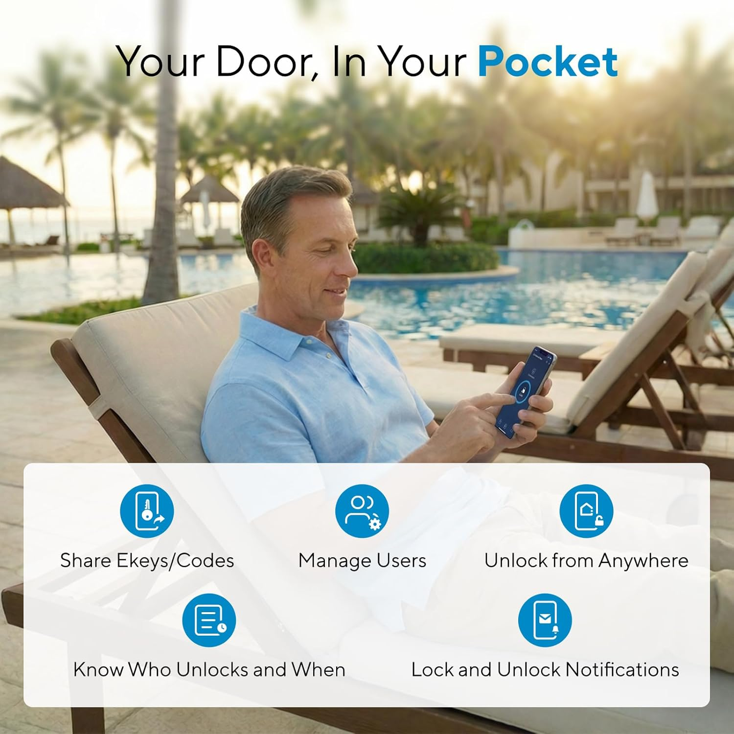 ULTRALOQ Bolt NFC Smart Lock with Apple Home Key, Wifi Keyless Entry Deadbolt Lock with Tap to Unlock, Keypad, App Remote Control, Works with Homekit, Siri, Alexa, Google, 10 Month Battery image number 2