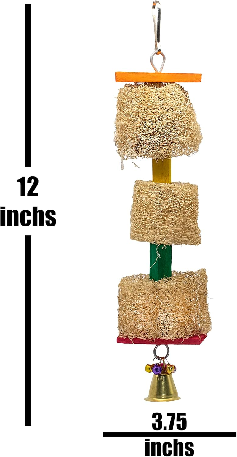 PETZOO Playful Wooden Colorful Hanging Chewable Toy for Big Birds, Macaw, African Grey Pet Toy, Parrot, Budgies, Hamster Cage Accessories, Resting Toy & Wooden Training Aid for Bird & Parrots image number 2