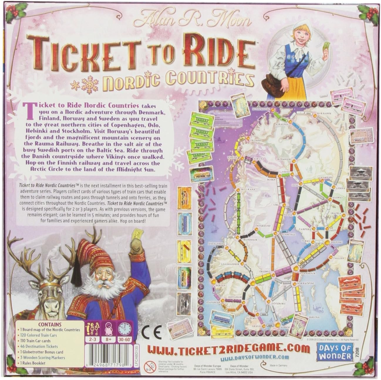 Days of Wonder DO7208 Ticket to Ride- Nordic Countries Board Game image number 3