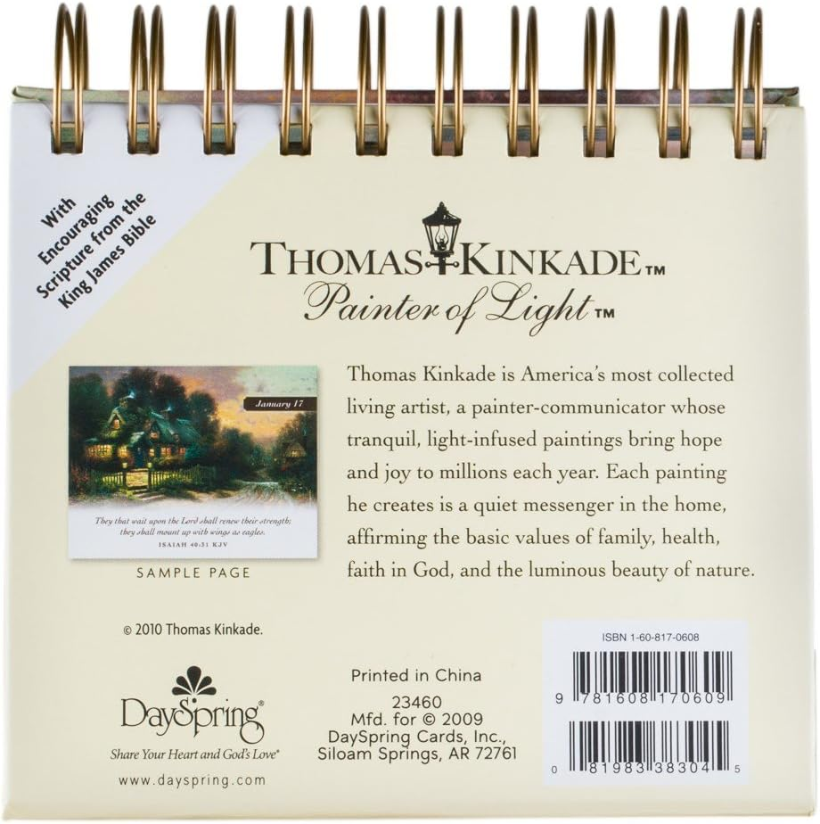 Dayspring Thomas Kinkade - Painter of Light Daybrightener Perpetual Calendar (23460) image number 2