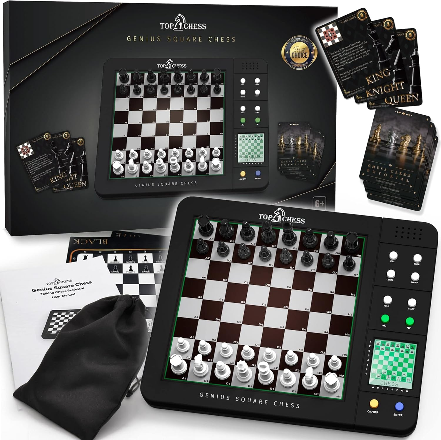 TOP 1 Chess Board Electronic Chess Games, Talking Coach Electronic Chess Board with Multi-Level Skills, Best Electronic Chess Set for Players of All Levels Ages Kids and Adults image number 6
