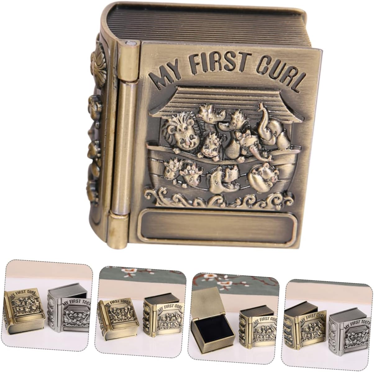 1 Pair Keepsake Organizer Box for Teeth Hair Storage Chic Memory Holder for Boys Elegant Keepsake Organizer Stylish Jewelry Box for Memories image number 4