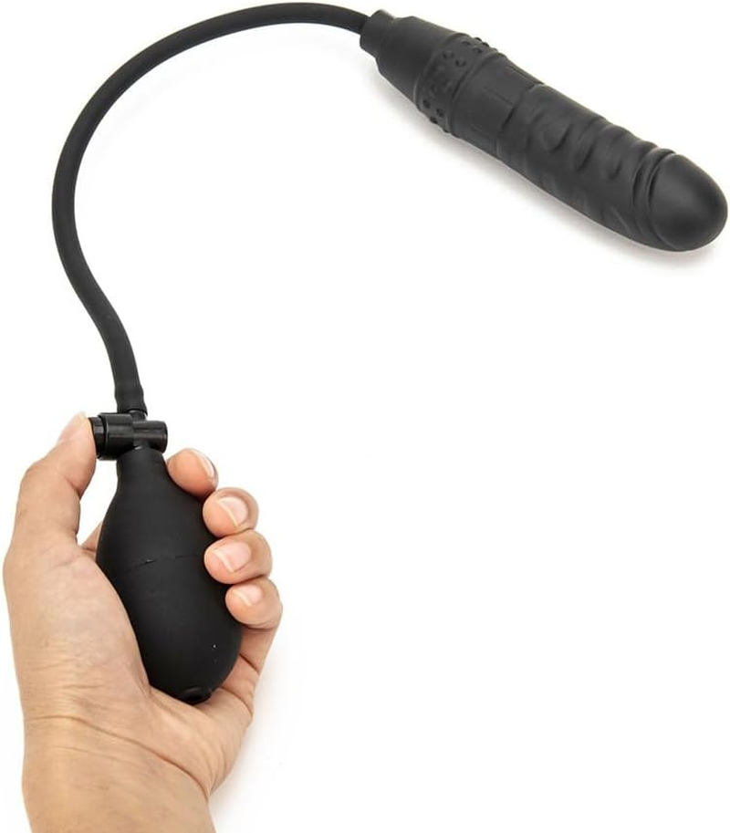 Inflatable Dildo Inflated Anal Plug Silicone Anal Toy BDSM Butt Plug Anus Expansion Sex Toy for Women Men Couple Gay Black image number 4