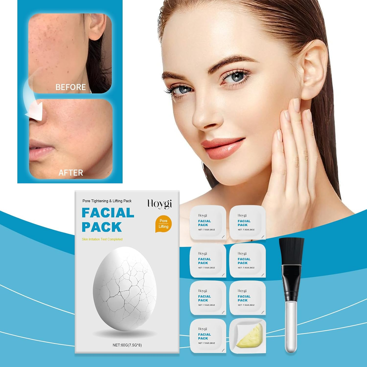 Zombie Facial Mask,8 Pcs,Face Mask Peel Off, Pore Tightening & Lifting Pack,Hydrating Zombie Mask, Facial Mask Care, Anti-Aging, Anti-Wrinkles image number 2