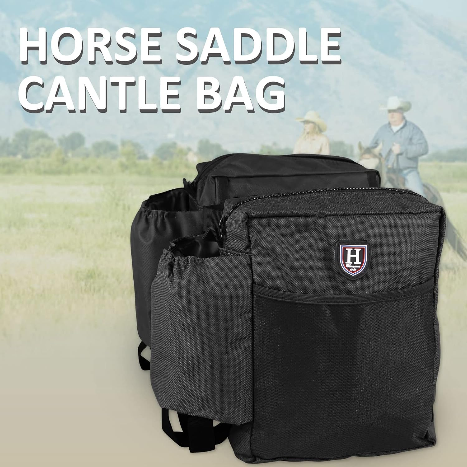 Harrison Howard Equestrian Western Saddle Bag for Horses image number 3