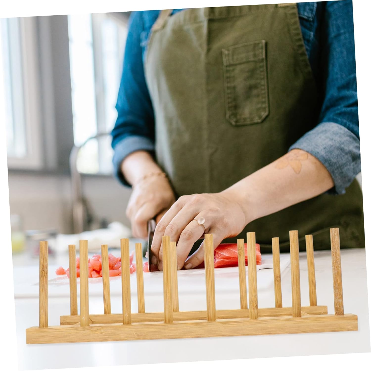 AUTSUPPL Plate Drainer Dish Storage Rack over Sink Dish Drying Rack Kitchen Bowl Holder image number 6