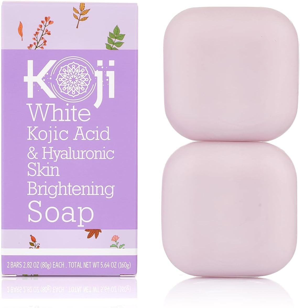 Koji White Kojic Acid & Hyaluronic Acid Skin Brightening Soap for Hydrating, Face Moisturizer, Skin Radiant, Cleansing Bar, Reduces the Appearance of Wrinkles with Vitamin E, Vegan, 2.82 Oz (2 Bars) image number 5