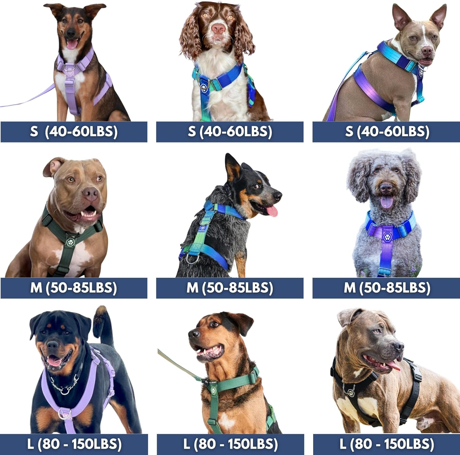 Spark Paws No-Pull Dog Harness - Designed for Safety and Control, Ideal for Large, Strong Breeds - Pitbulls, Boxers - Black, L image number 4