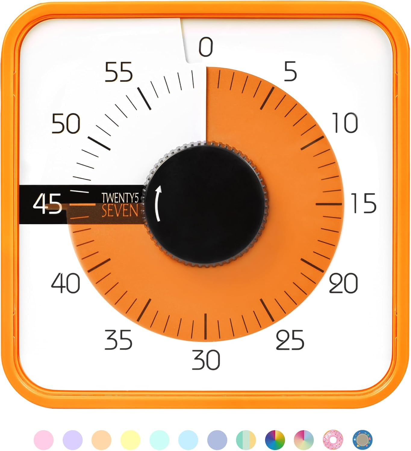 TWENTY5 SEVEN Countdown Timer 7.5 Inch, 60 Minute 1 Hour Visual Timer for Classroom Teaching Tool Office Meeting, Mechanical Countdown Clock for Kids Exam Time Management Magnetic, Blue, Fish Pattern image number 4