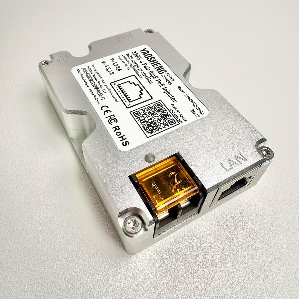 320W Poe Injector with Comprehensive Protection. Suitable for High Performance Starlink. image number 2