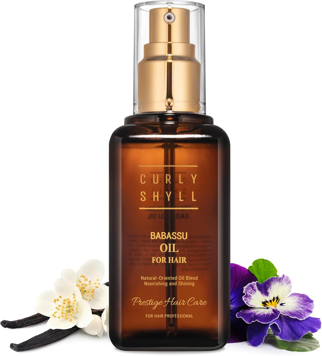 CURLYSHYLL Prestige Babas Oil, 3.4 Fl Oz (100 Ml), Curly Seal, Korean Cosmetics, Hair Care, Damage Repair, Glossy Hair, Hair Care, White Honey Mask Scent