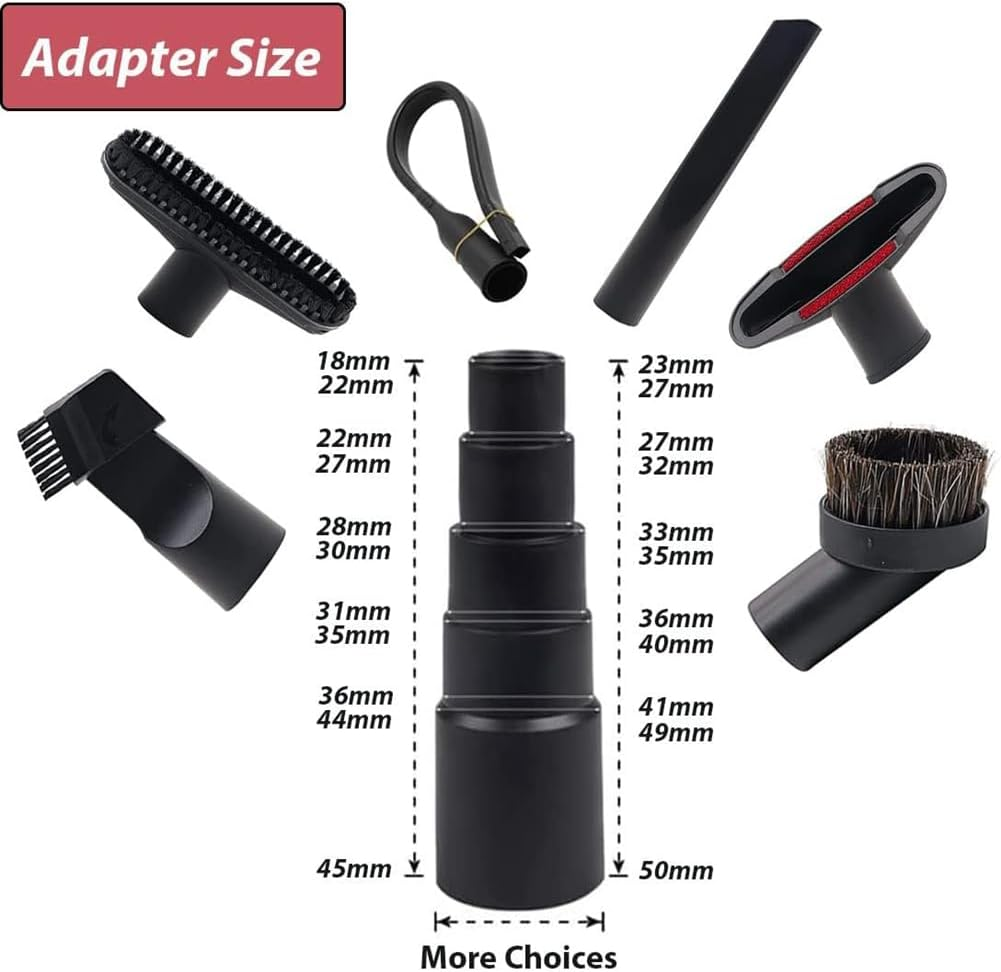 Synpinya 1 1/4Inch Vacuum Spare Parts Accessories and Attachments, Household Cleaning Vacuum Brush Attachment Nozzle Flexible Crevice Tool image number 1