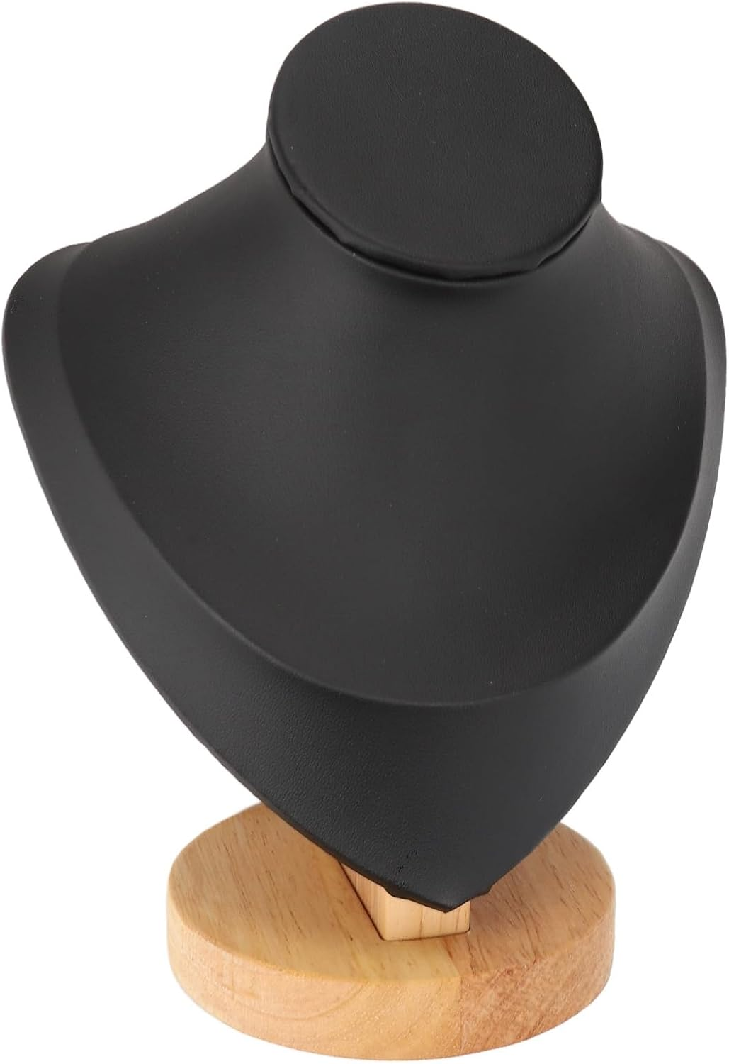 Necklace Display Stand, Jewelry Holder, Mannequin Jewelry Bust Display Holder, Flannel Jewelry Easel Necklace Chain Display Bust Stand Tower Rack for Home Shop (Black)