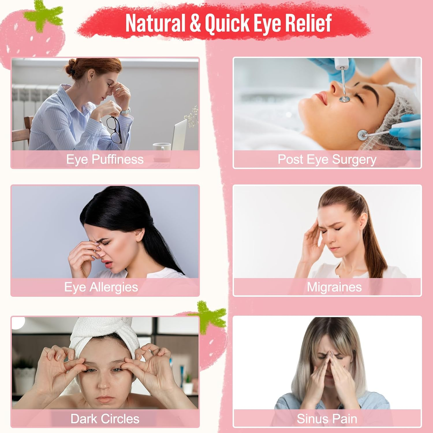 Beevines Small Gel Eye Ice Pack, 5 Pcs Cooling Ice Packs Reusable for Puffy Eyes, Warm & Cold Kids Pack for Boo Boos, Small Gel Patch for Puffiness, Allergies, Sinuses & Migraines