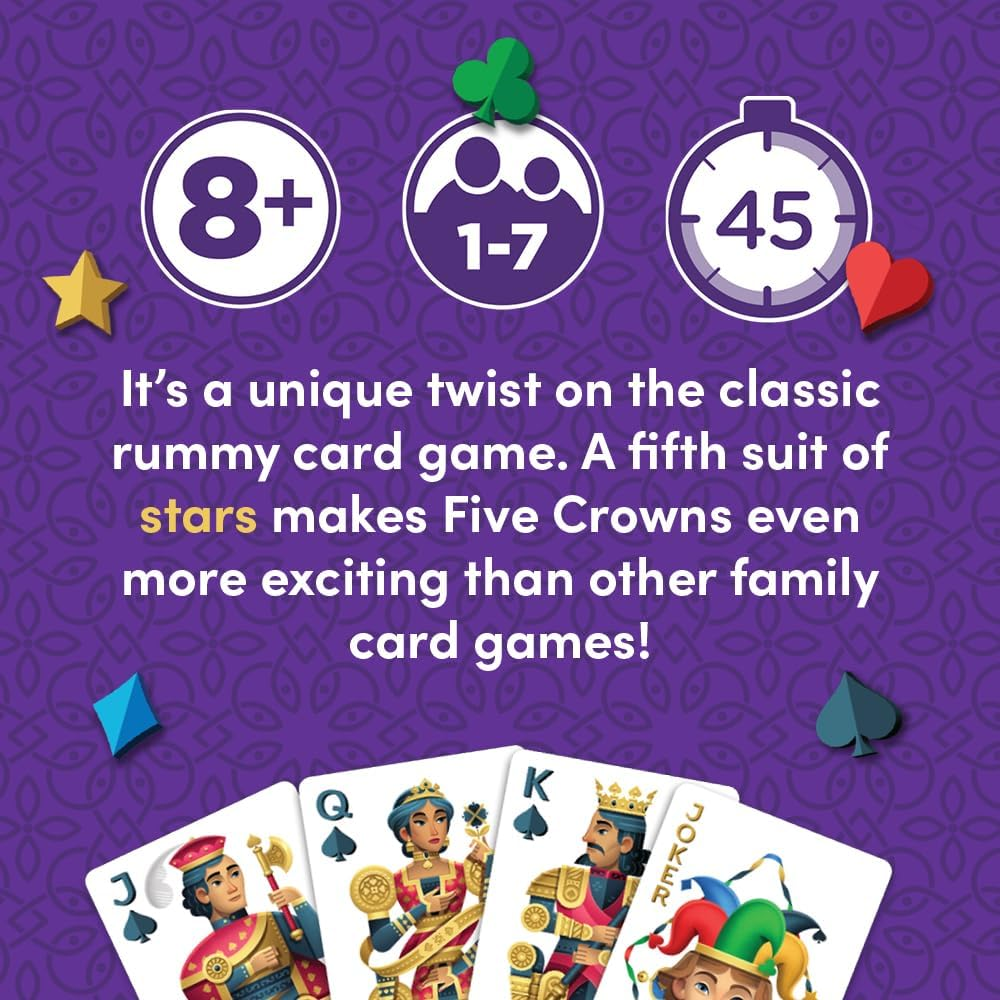 SET Enterprises Five Crowns Card Game, Purple (4001)