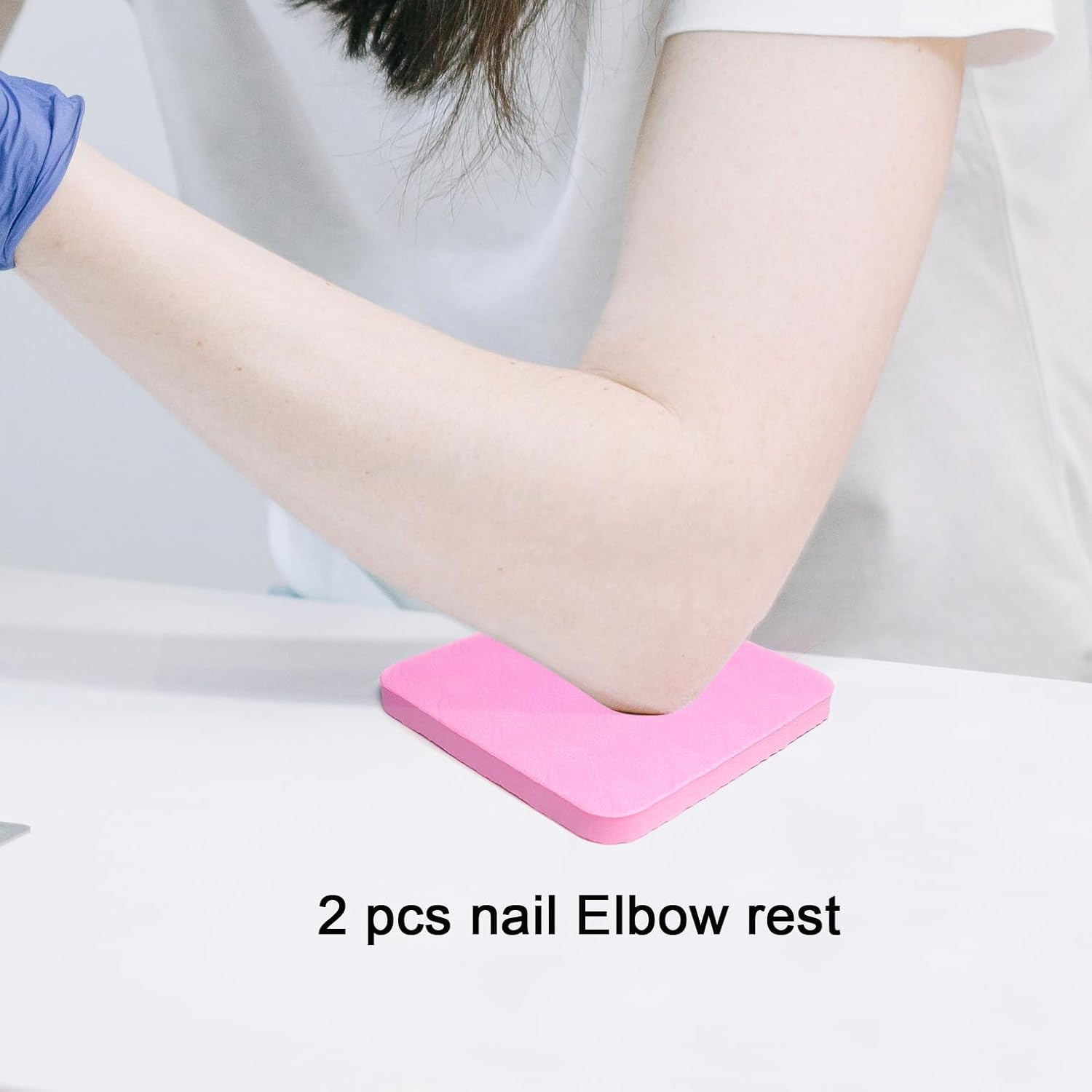 Nail Arm Rest, Hand Rest for Nail Microfiber Soft Leather Manicure Nail Rest with Non-Slip, WOLINSPRING Professional Hand Pillow Cushion Table Desk Station for Nail Techs Use (Pink) image number 4