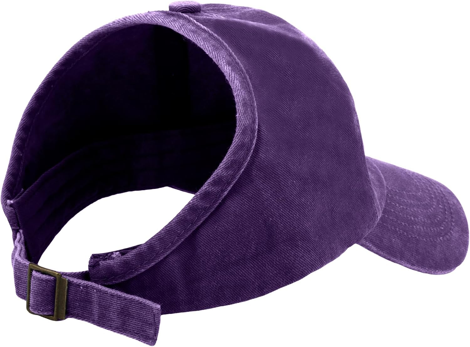 TOPTIE Backless Washed Cotton Ponytail Cap Messy Bun Curly Hair Baseball Caps for Women