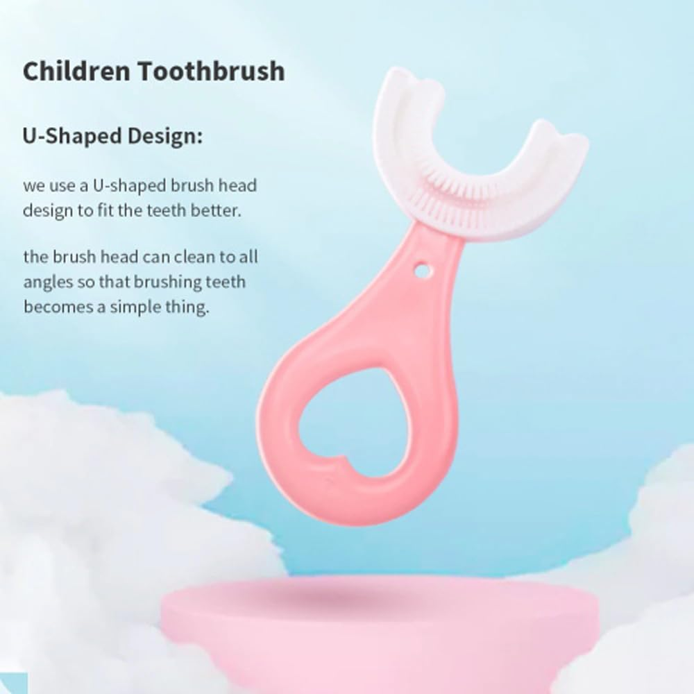 All Rounded Children U Shape Toothbrush for Children Aged 2-6 Years Old (Blue) image number 6