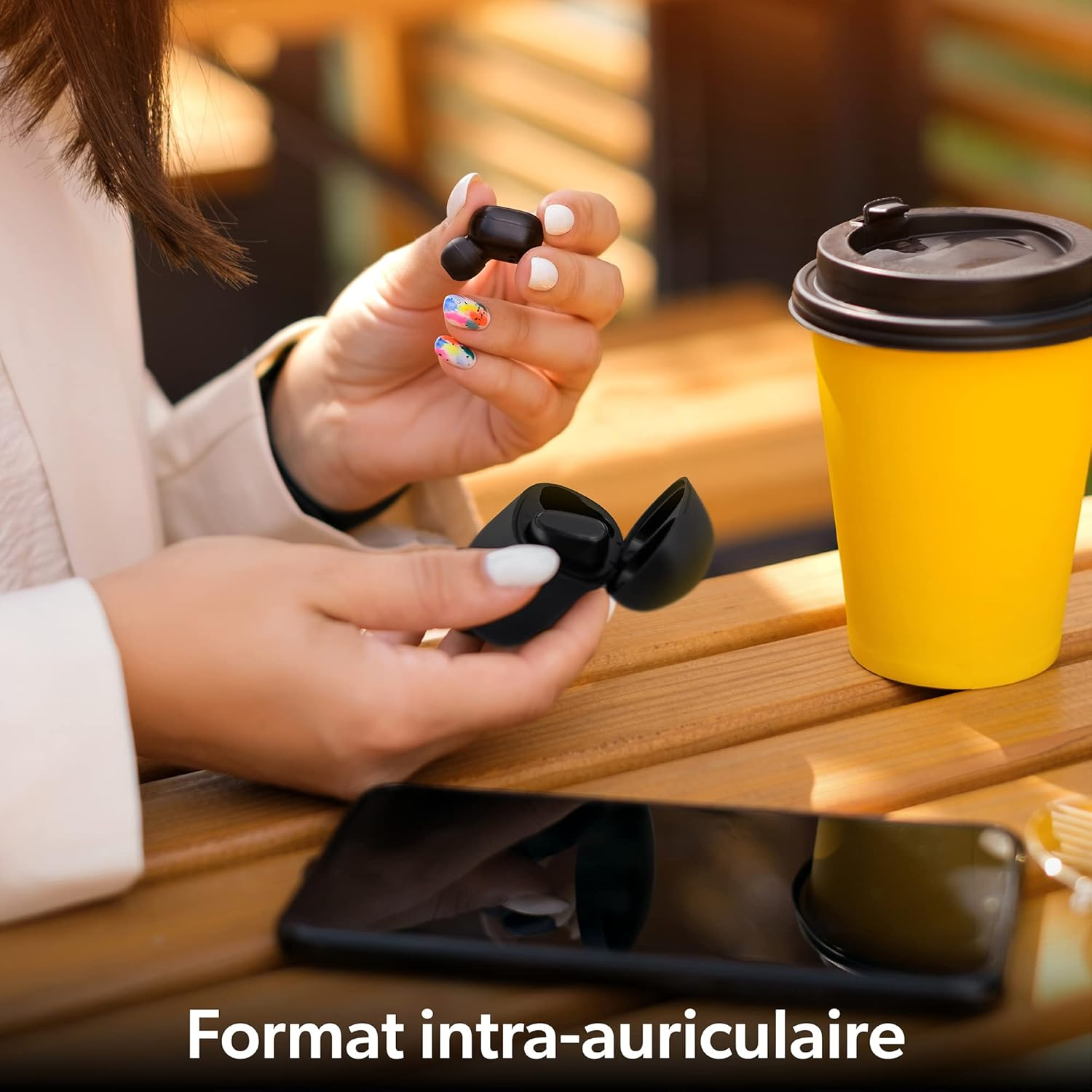 T'Nb Wireless Bluetooth Headphones, Passive Noise Cancelling up to 24 Hours Listening Time, In-Ear Headphones with Touch Control, Charging Indicator, Built-In Microphone, Sports, Training - Black image number 6