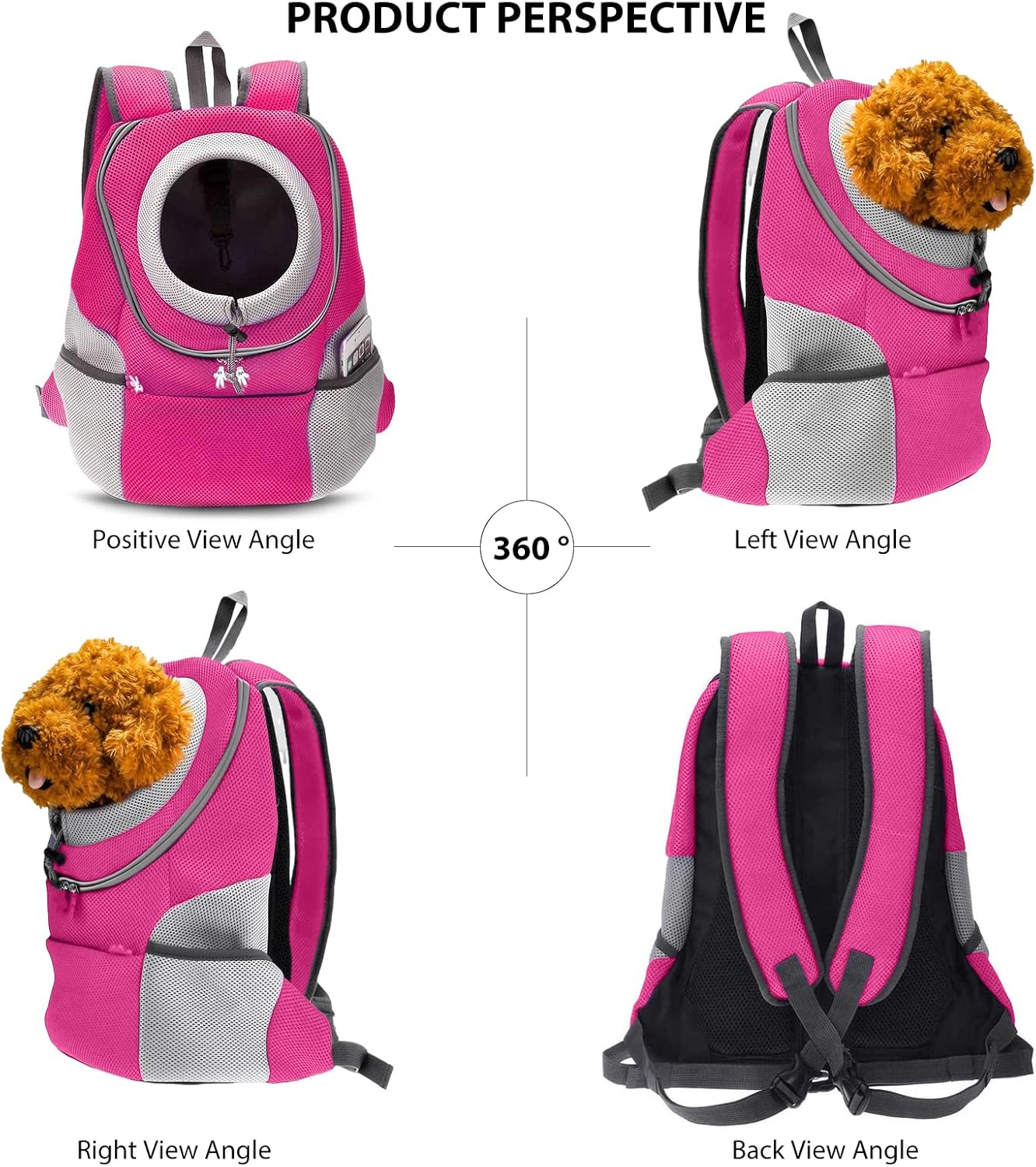 PETCUTE Pet Carrier Backpack Dog Carrier Backpack Puppy Carrier Bag Pet Travel Bags Airline Approved for Bike Hiking Outdoor image number 5