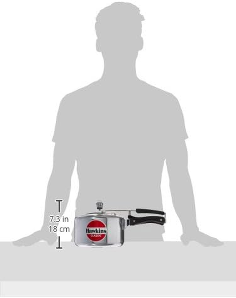 Hawkins Classic Pressure Cooker, Silver, Hawcl3W 3-Liter Wide Mouth image number 2