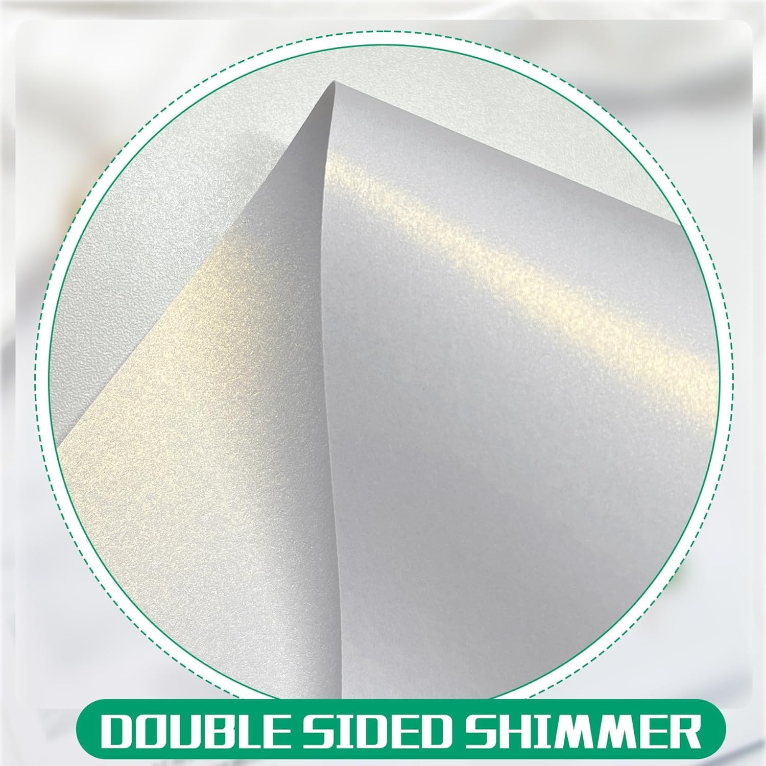 30 Sheets White Shimmer Cardstock Paper, A4 250GSM Metallic Pearlescent Paper for Thank You Cards, Crafts, Double-Sided Shiny Cardstock for DIY Projects Birthday Wedding Decoration image number 4