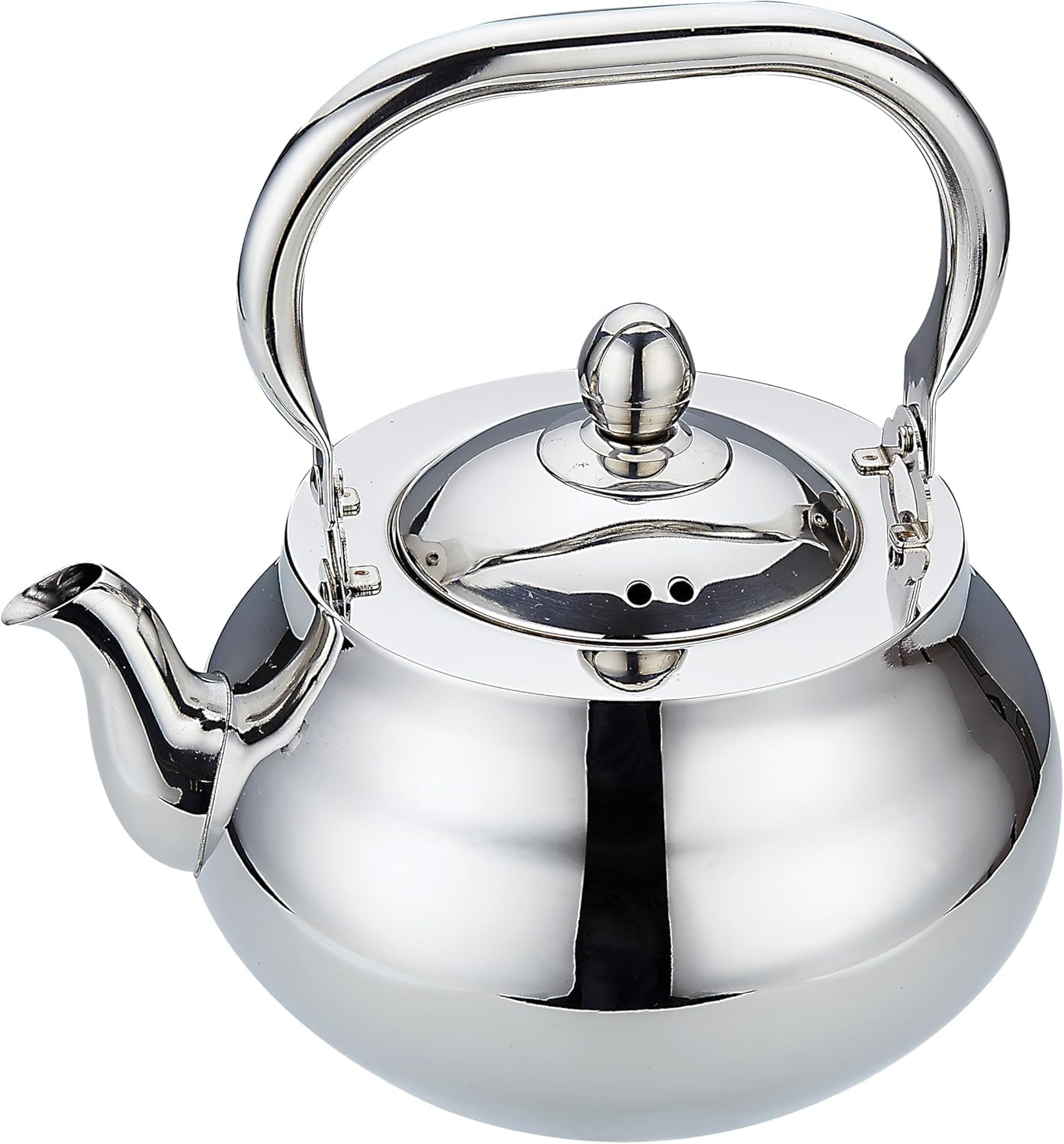 SANQIAHOME Stainless Steel Teapot with Removeable Infuser 2000Ml Thickened Mirror Polished Stovetop Tea Maker for Herbal and Infusion