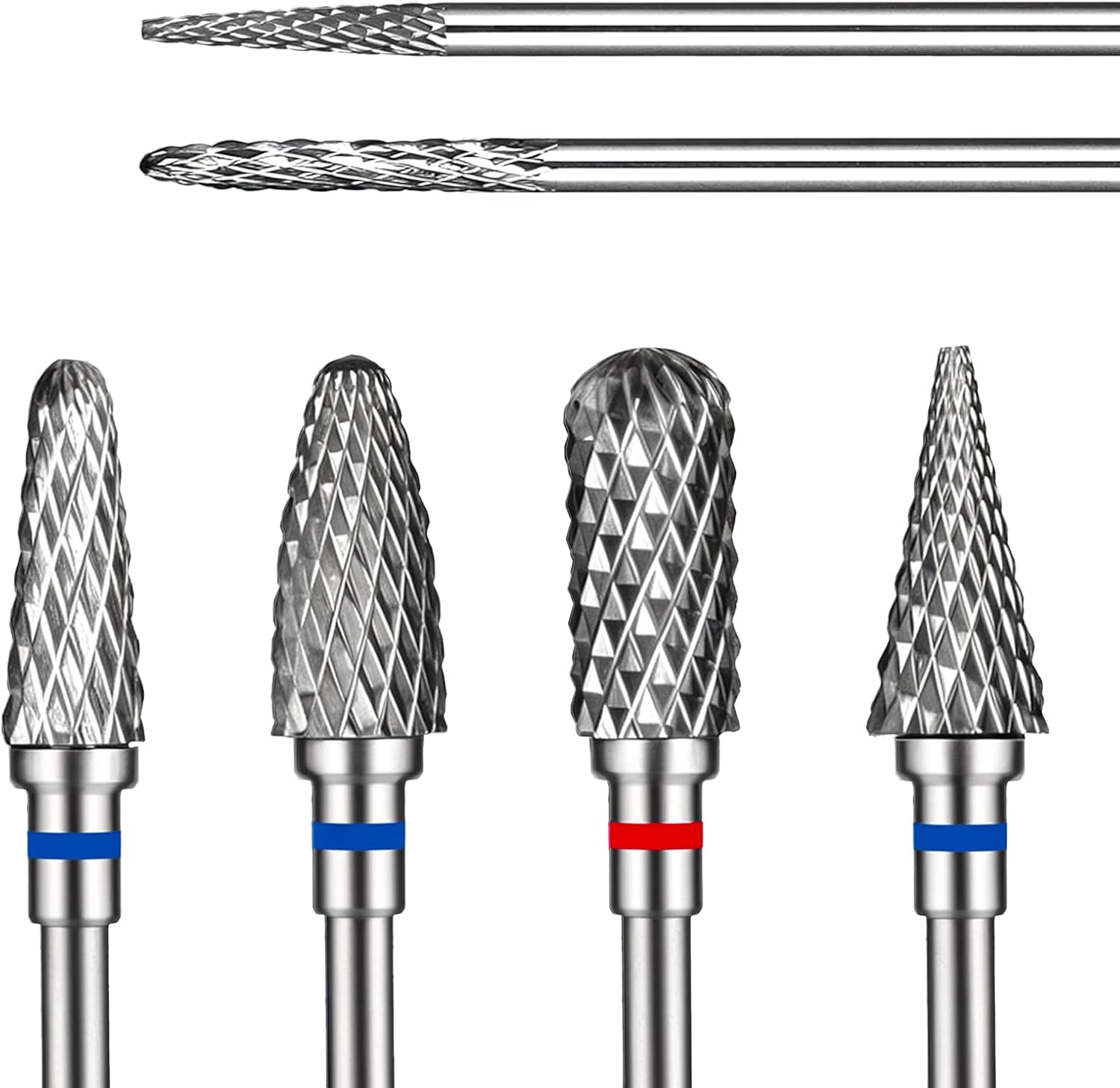 Qianyu Pack of 6 Nail Cutter Attachments Bits for Nail Cutter Carbide for Manicure Remove Gel Polygel 3/32 Inch Nail Bits Nail Drill for Removing Acrylic Nails Gel Nails Cuticles image number 4
