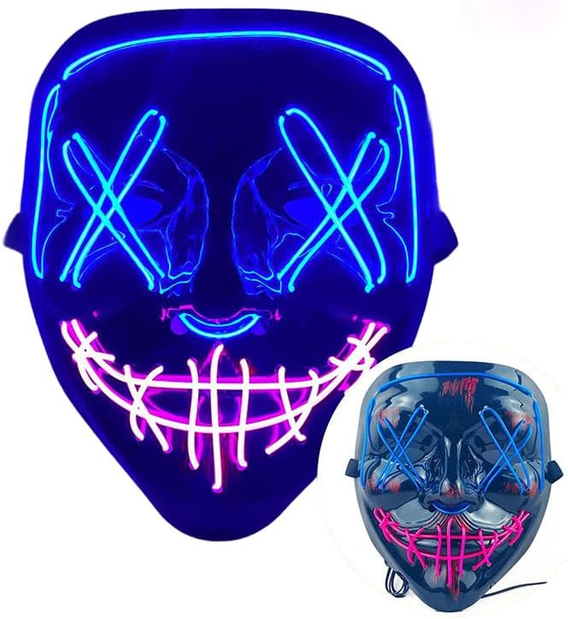 Costume Bay LED V Mask with Multiple Light Effects, Ideal for Parties, Festivals, Halloween, and Themed Events. Vibrant Colors and Glowing Effects That Make You Stand Out. image number 6