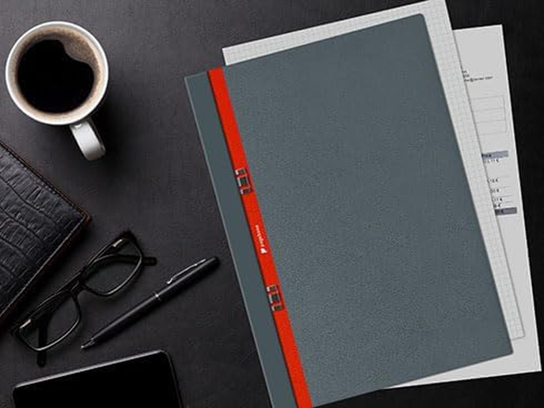 Slidenote Pagebase Slide Notebook, A4, Light Brown, 360&deg; Deployment, One-Touch, No Drilling Required, Folded, Copy Paper, Made in Japan image number 4