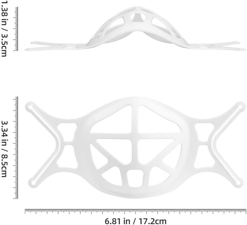LEDON 3D Face Mask Bracket，10/20/50/100Pcs White Mask Guards for under Mask Spacers for More Breathing Room Mask Insert Support for Women to Keep Fabric off Mouth (10PCS White)