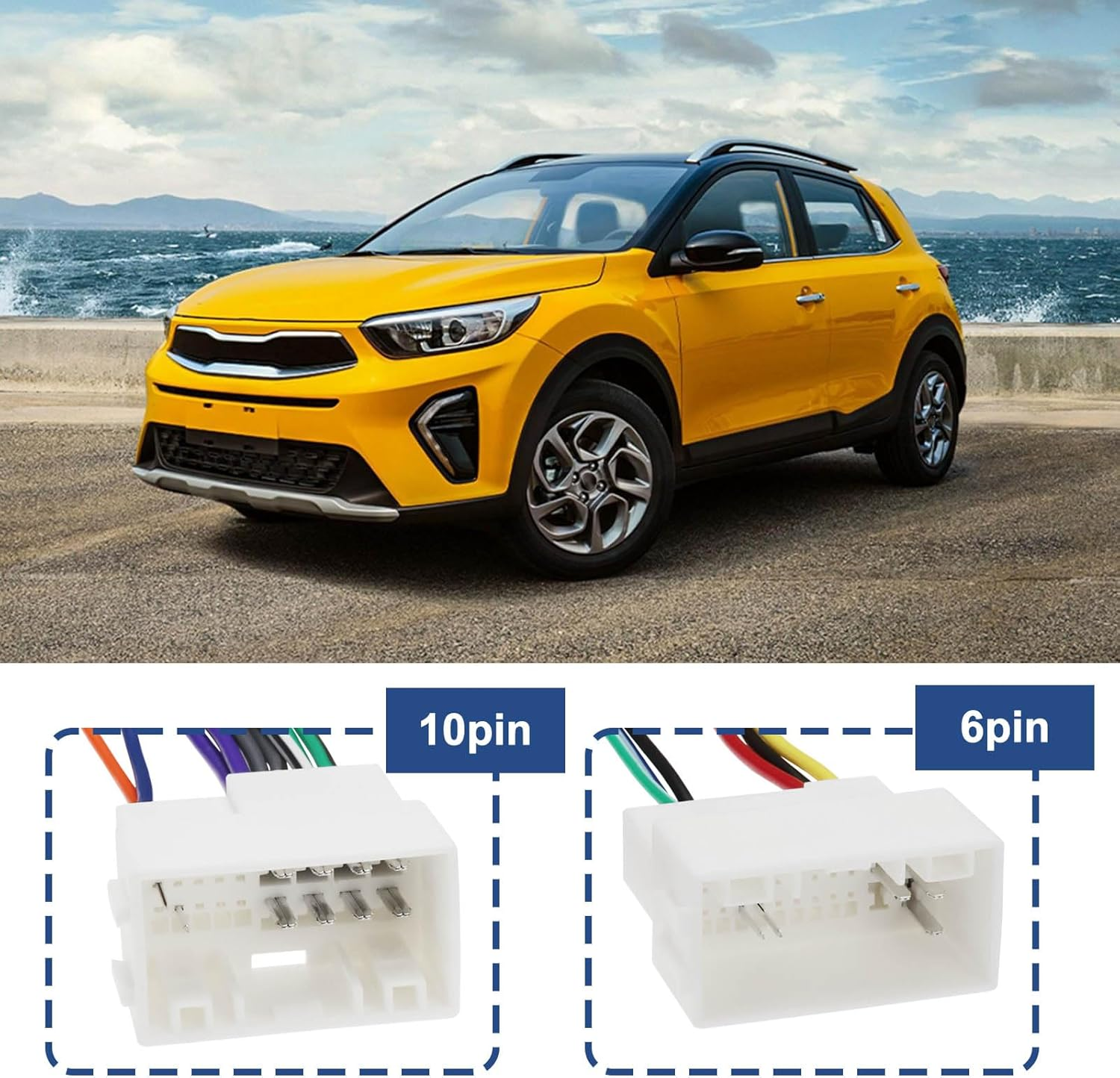 1 Set CD Player Wiring Harness Wire Radio Plug, Radio Wire Harness Stereo MP3 CD Player Connector Compatible with Hyundai Elantra 2010-2017 image number 5