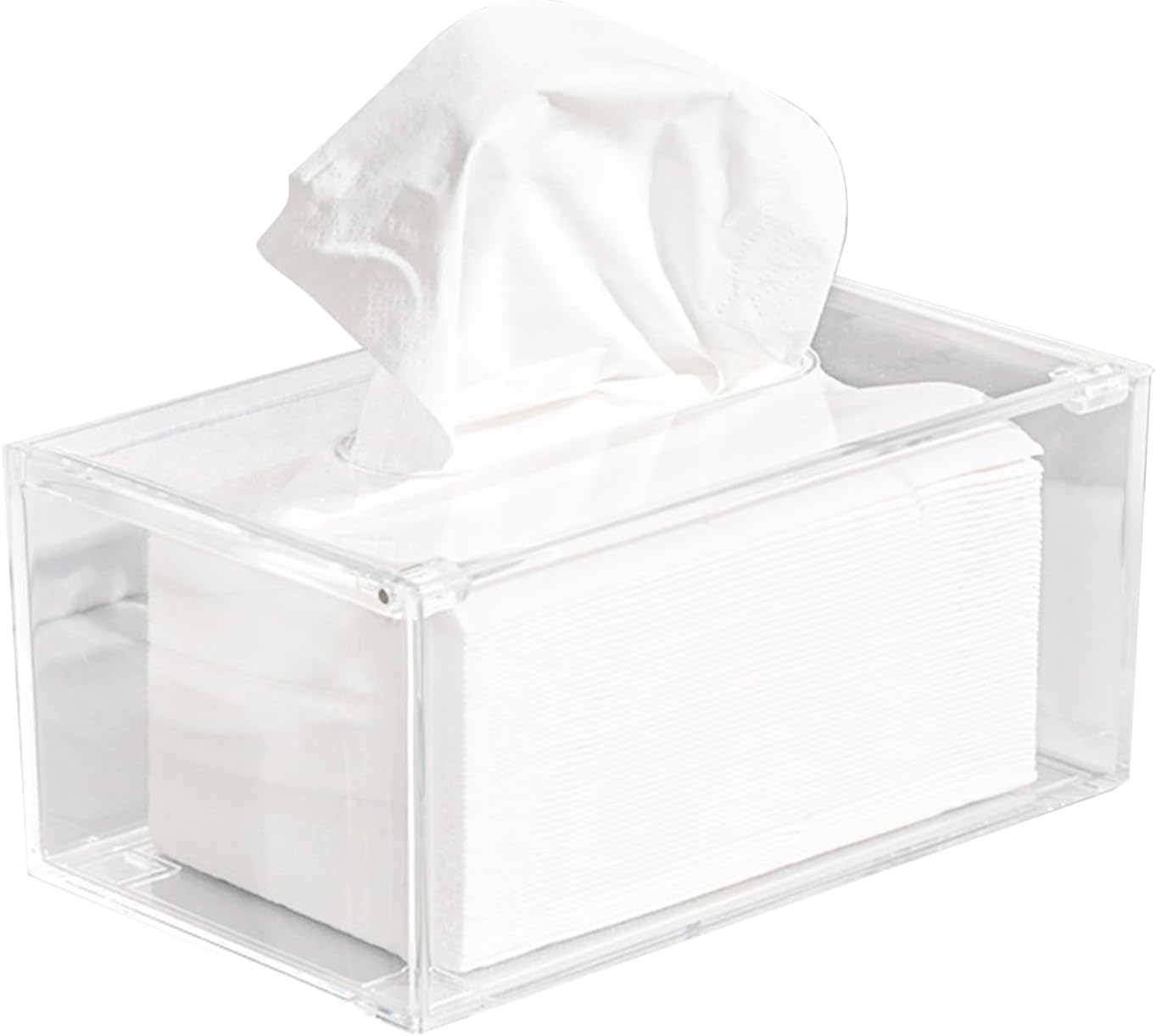 Acrylic Transparent Tissue Box Cover Modern Holder Dispenser for Living Room Bedroom, Clear Rectangular Napkin Box for Home Restaurant image number 5