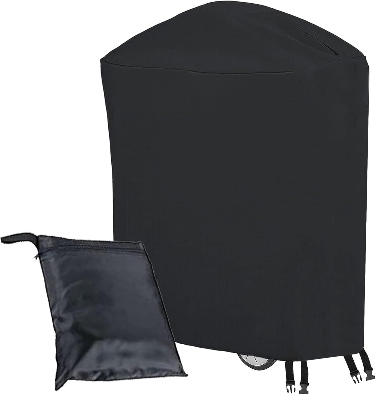 Extended BBQ Cover Outdoor Waterproof BBQ Grill Cover for Weber Q100 Q1000 Q1200 Q200 Q2000 Q2200 Series Grills with the Q Portable Cart - Longer Barbecue Cover for Weber 7113-81.28X43.18X96.52Cm image number 2