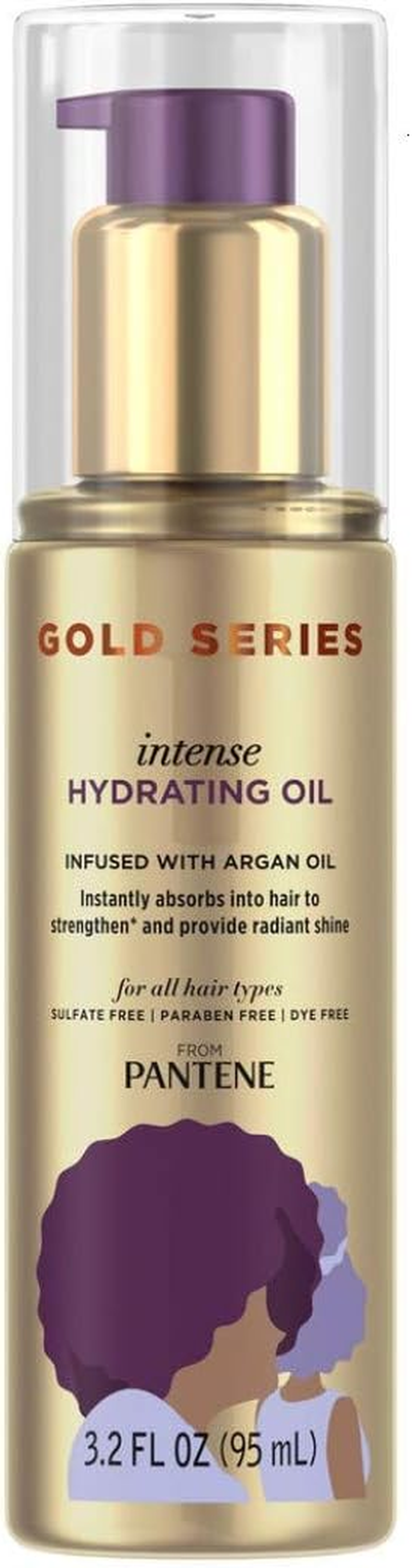 Pantene Gold Series Intense Hydrating Oil 3.2 Ounce (95Ml) (3 Pack) image number 1