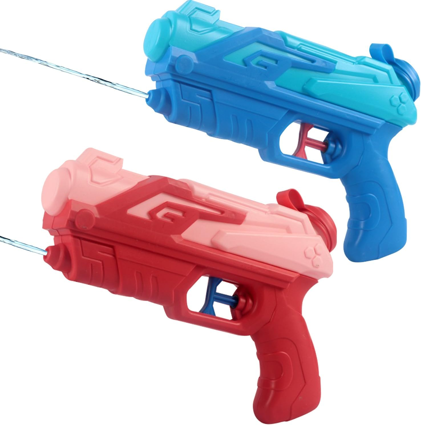 Water Guns for Kids, 2-Pack 250Ml Squirt Guns Water Pistol Water Blaster Toys for Boys Girls Toddlers, Summer Toys for Outdoor Swimming Pool Beach Water Gun