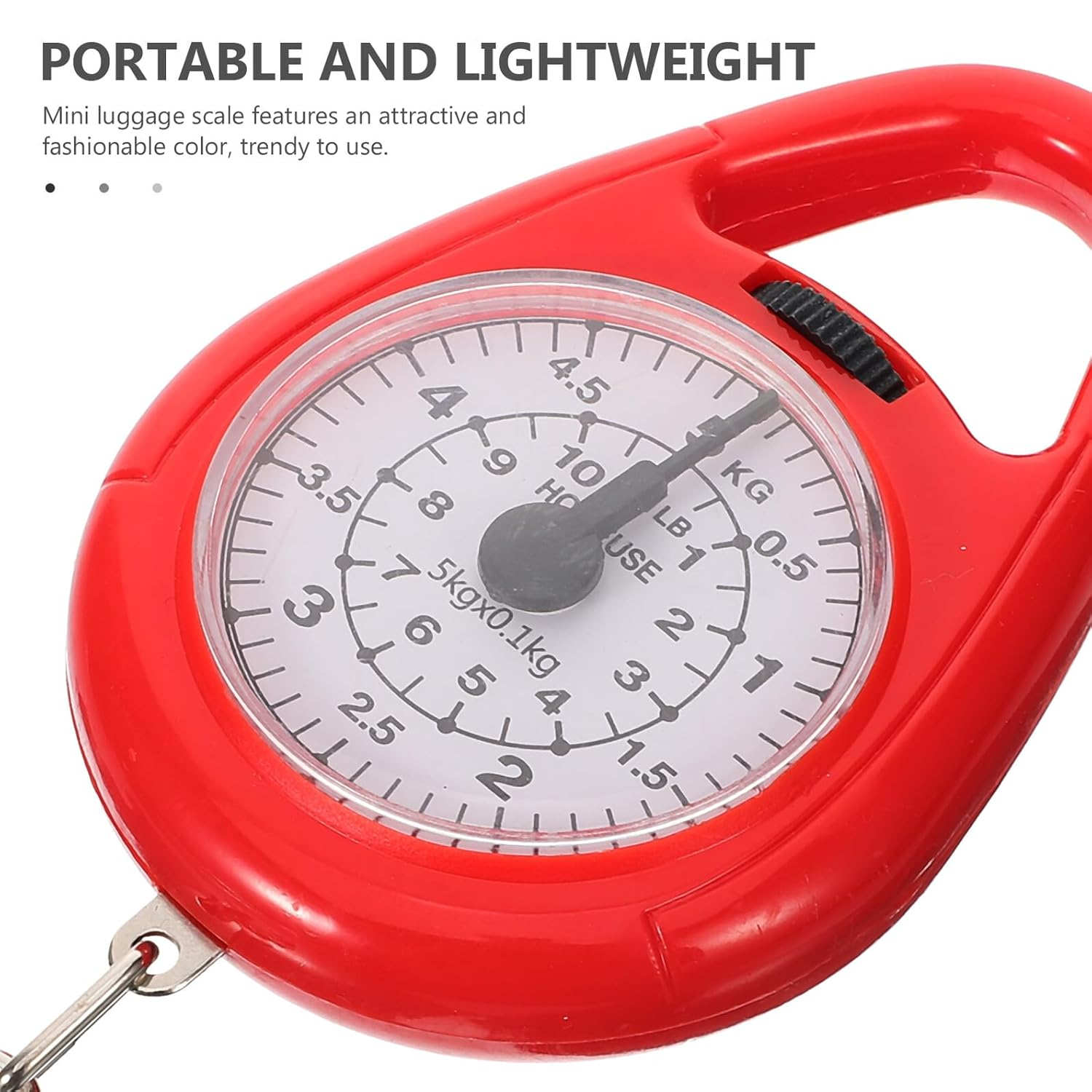 COHEALI Portable Mini Hanging Luggage Scale with Hook Mechanical Spring Weight Scale for Travel and Suitcase for Accurate On-The-Go Measurement image number 2