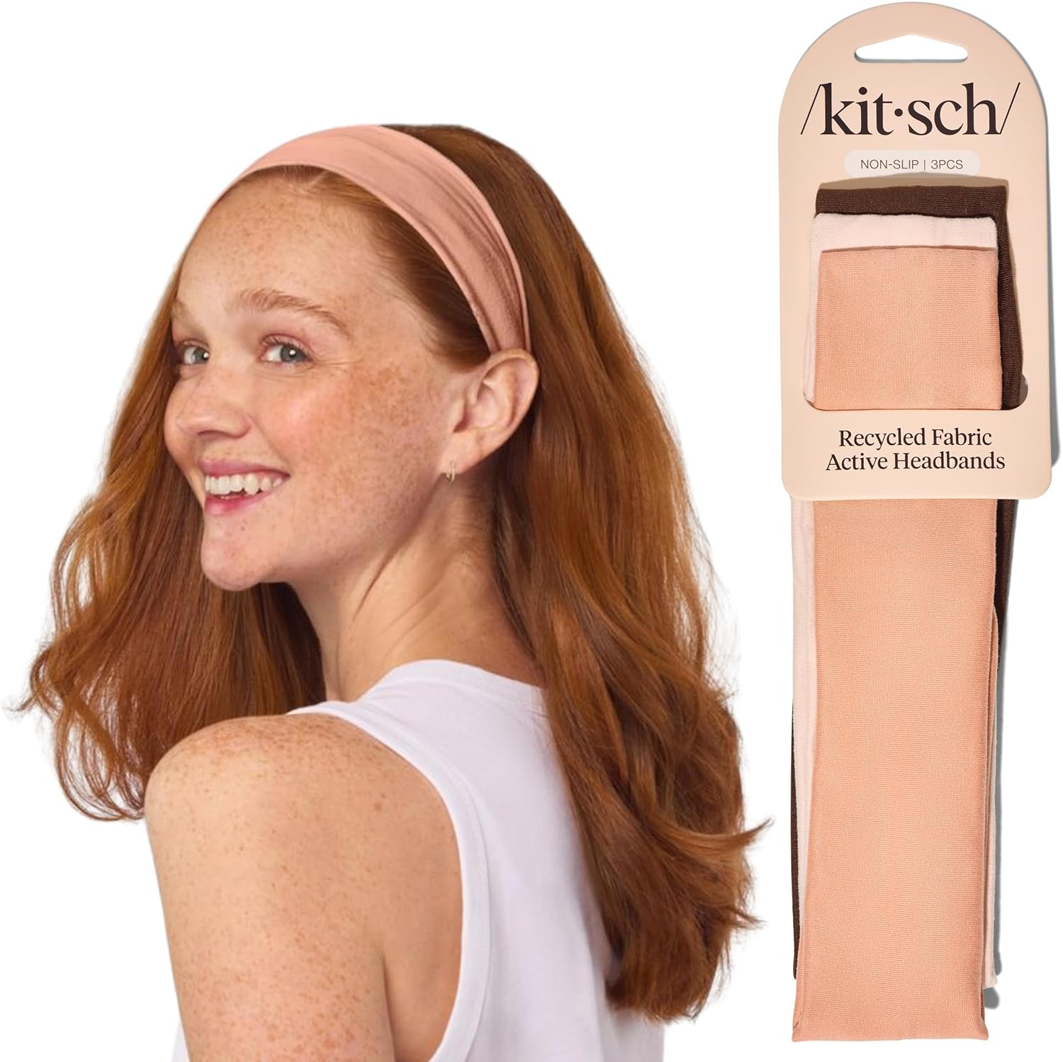 Kitsch Wide Headbands for Women - Fashion Sports Headband for Workout, Yoga, Gym, Running, Exercise | Stretchy Head Bands for Women&rsquo;S Hair | Hair Accessories for Women